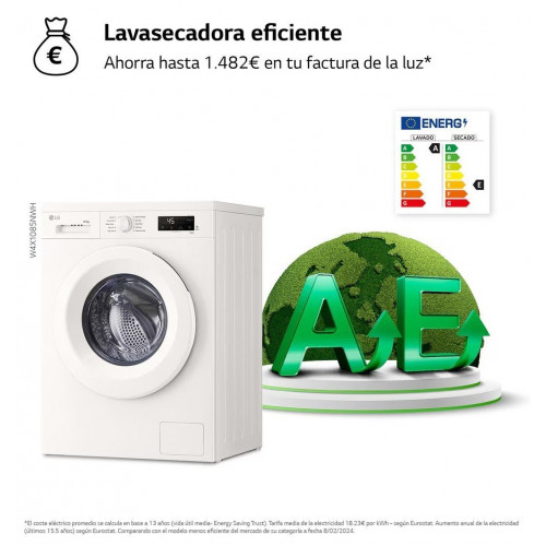 LG W4X1085NWH Blanco - Lavadora Secadora 8KG / 5KG 1400RPM