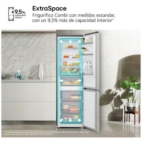 LG GBBSJ10DPY INOX - Frigorífico Combi No Frost