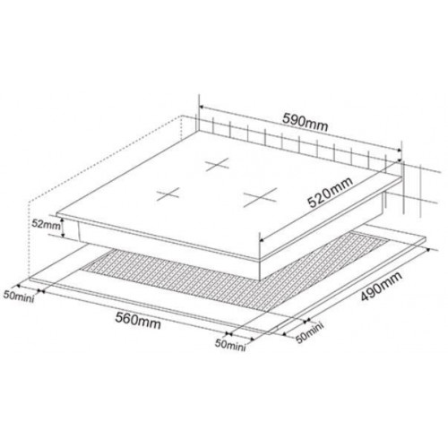 KROMSLINE KVI-32-B-60 Negro - Vitrocerámica de Inducción 60CM