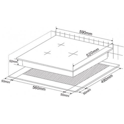 KROMSLINE KVMX-BS-BK Negro - Vitrocerámica de Inducción 60CM