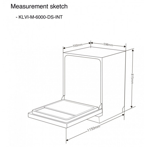 KROMSLINE KLVI-M-6000-DS-INT INOX - Lavavajillas 60CM 12 Servicios