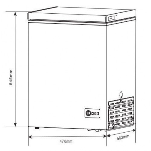 KROMSLINE KAR-HE-100 Blanco - Congelador Horizontal 92L