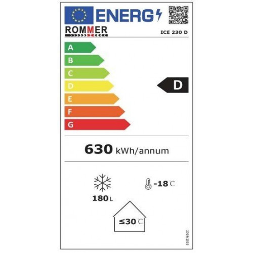 ROMMER ICE-230-D Blanco - Congelador Horizontal 180L