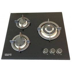 KROMSLINE KPCG-3F-CR Negro - Placa de Gas 60CM