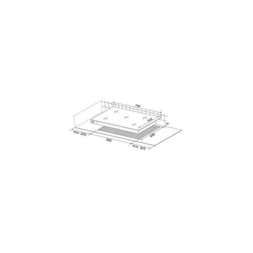 KROMSLINE KPCG-5F-CR Negro - Placa de Gas 70CM