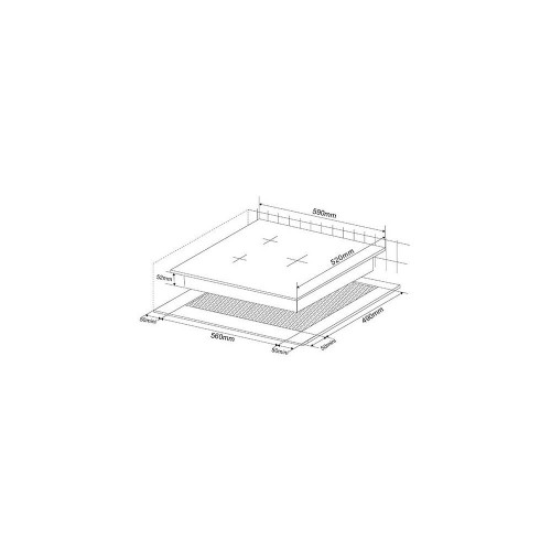 KROMSLINE KVR-3FR-300 Negro - Vitrocerámica Eléctrica 60CM