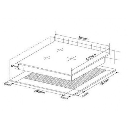 KROMSLINE KVI-W-3FI-BW Blanco - Vitrocerámica de Inducción 60CM