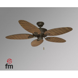 FM VTE-130 Marrón - Ventilador de Techo 3 Aspas Normales