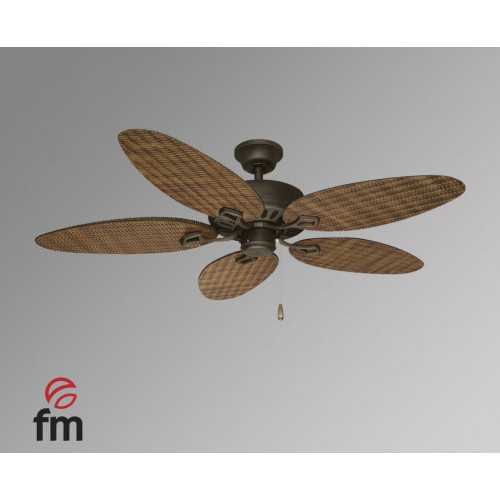 FM VTE-130 Marrón - Ventilador de Techo 3 Aspas Normales