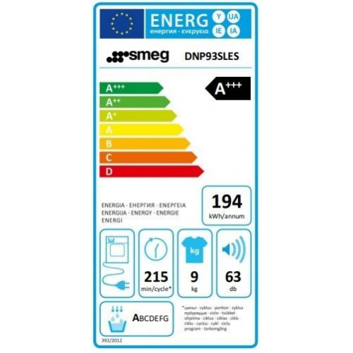 SMEG DNP-93-SLES Blanco - Secadora Bomba de Calor 9KG