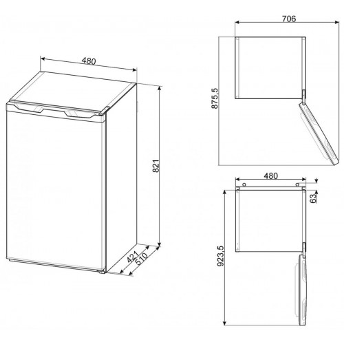 SMEG FF-08-EW Blanco - Congelador Vertical Cíclico