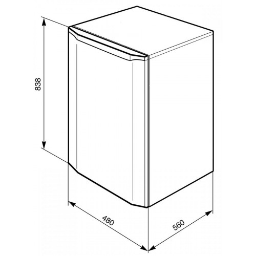 SMEG FS-08-EW Blanco - Nevera Pequeña Cíclico