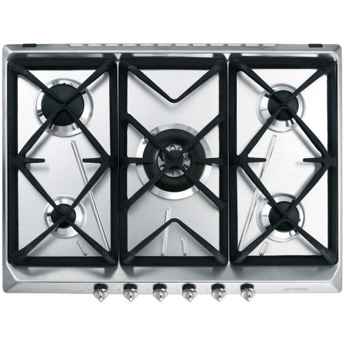 Placa Gas Natural Smeg SRV576GH5 70CM 5 Fuegos