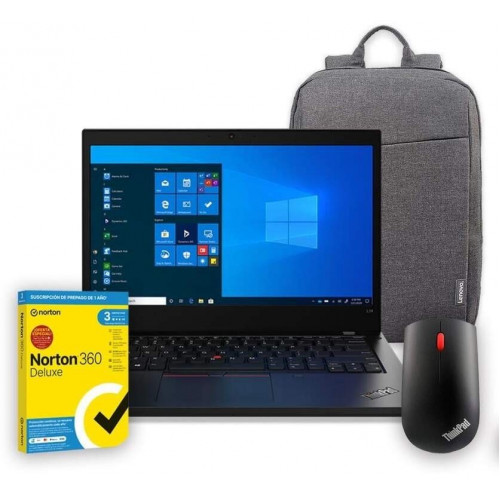 LENOVO L14 RYZEN 3 PRO Negro + Mochila + Ratón - Ordenador Portátil 14