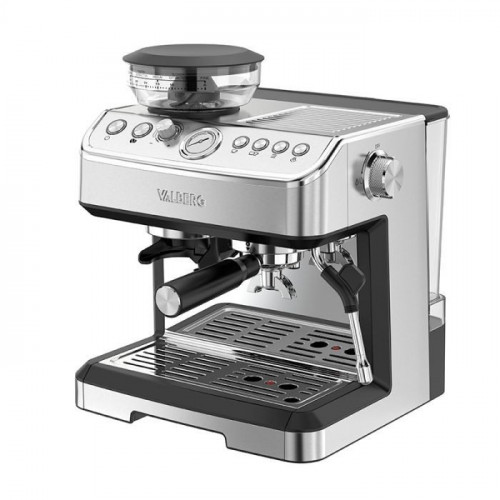 Cafetera de Café Espresso con Molinillo, 20 bares, Espumador de leche, VALBERG PUMPGRINDER