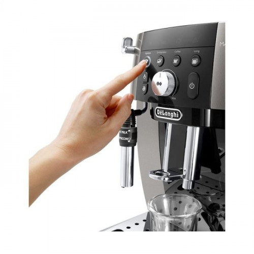 Cafetera Superautomática DELONGHI Exprés con molinillo 1450W Titanium Presión 15Bar ECAM250.33.TB