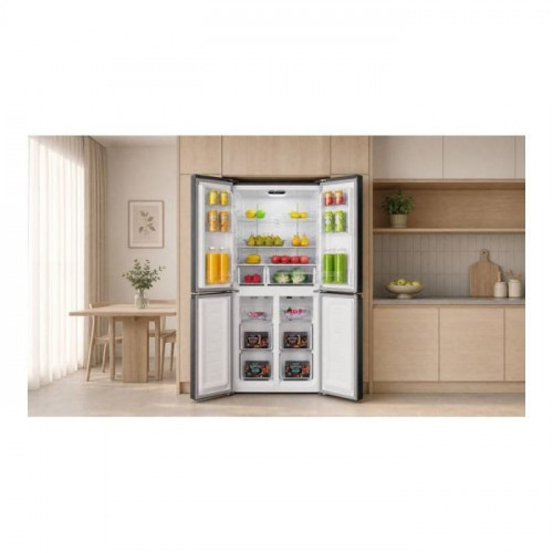 Frigorífico 4 Puertas NoFrost, 421L, Clase C, inox, VALBERG