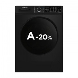 Lavadora 10kg, 1400rpm, clase A-20, Vapor, Negra VALBERG WF 1014