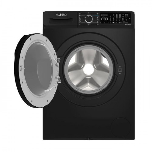 Lavadora 10kg, 1400rpm, clase A-20, Vapor, Negra VALBERG WF 1014