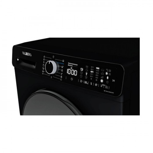 Lavadora 10kg, 1400rpm, clase A-20, Vapor, Negra VALBERG WF 1014