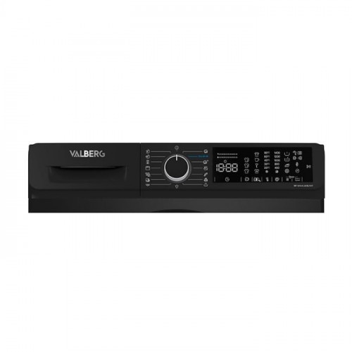 Lavadora 10kg, 1400rpm, clase A-20, Vapor, Negra VALBERG WF 1014