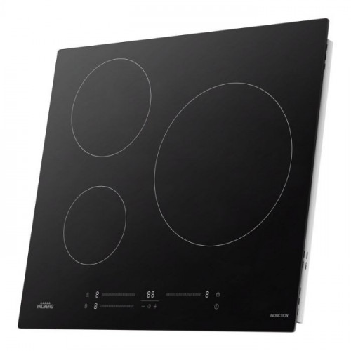 Placa inducción 3 zonas, 8100w, control táctil slider, VALBERG IH 3 TB DAS343C