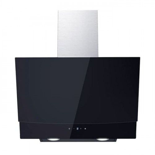 Campana decorativa inclinada 60cm, 643m3/h, Negra, clase A++, VALBERG FIH 60 EGK 756C