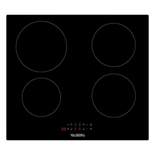 Placa inducción 4 zonas, 7200w, booster, VALBERG IH 4 TB 007C