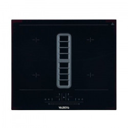 Placa Inducción Aspirante, 4 zonas, 10.000w, campana integrada 589m3/h, VALBERG IH 4 HTB 2FZ