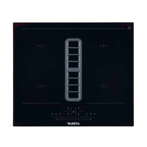 Placa Inducción Aspirante, 4 zonas, 10.000w, campana integrada 589m3/h, VALBERG IH 4 HTB 2FZ