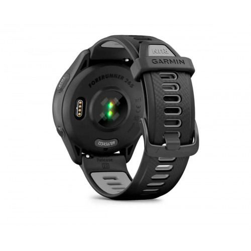 GARMIN Forerunner® 265 Negro con carcasa en negro y correa de silicona en negro/gris / Smartwatch 46mm