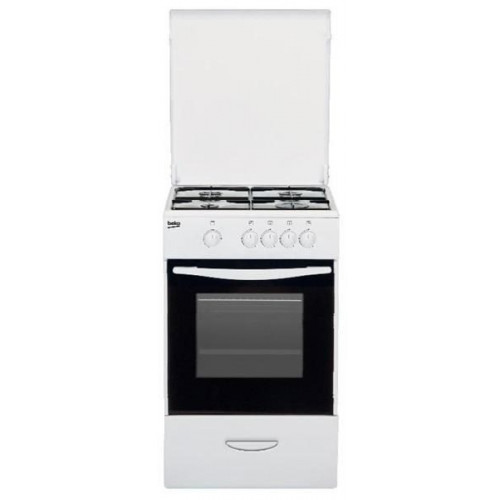 Beko CSG 42009 DW - Cocina de gas Butano Blanca 4 fuegos 85 x 50 x 50 cm