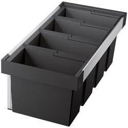 Blanco 521475 - Gestión de Residuos Flexon II 90/4 Low 3 Cubos de 19 Litros  y 1 Cubo de 16 Litros