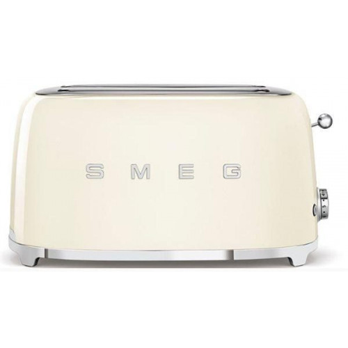 Smeg TSF02CREU - Tostador con 2 Ranuras Extralargas 50's Style 6 Niveles de Tostado Crema