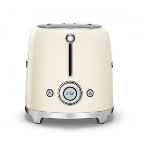 Smeg TSF01CREU - Tostador con 2 Ranuras Anchas 50'Style 950W 6 Niveles de Tostado Crema