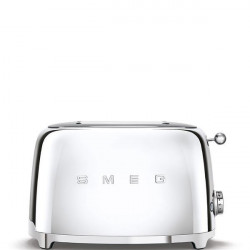 Smeg TSF01SSEU - Tostador con 2 Ranuras Anchas 50'Style 950W 6 Niveles de Tostado Acero Brillante