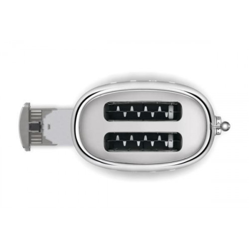 Smeg TSF01SSEU - Tostador con 2 Ranuras Anchas 50'Style 950W 6 Niveles de Tostado Acero Brillante