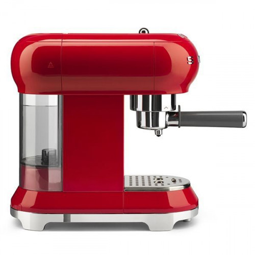 SMEG ECF01RDEU - Cafetera Línea años 50 Thermoblock Capacidad 1l Color Rojo