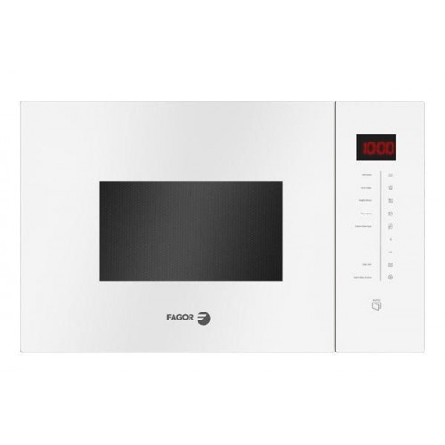Fagor 3MWB-25BTCGB - Microondas Integrable 25L con Grill Cristal Blanco