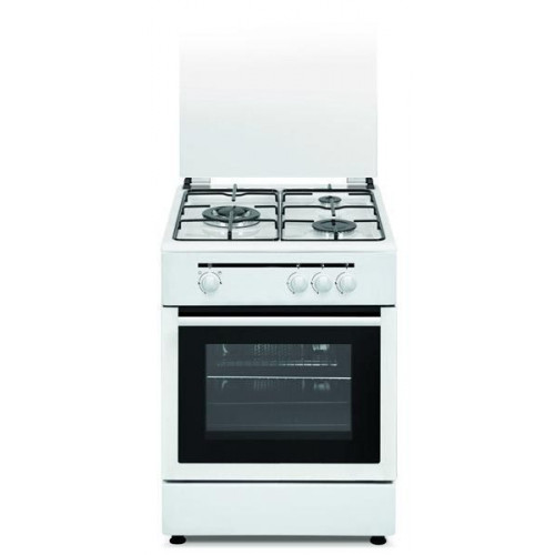 Vitrokitchen CB5530BB - Cocina de Gas Butano 3 Fuegos 85 x 50cm Blanco