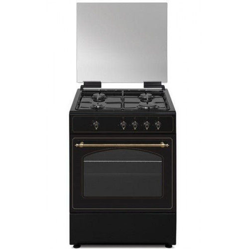 Vitrokitchen RU6060B - Cocina de Gas Butano Rústica 85 x 60 cm Antracita