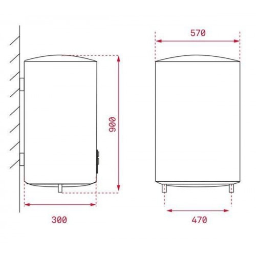 Teka EWH 80 D SLIM - Termo Eléctrico 80L Vertical/Horizontal