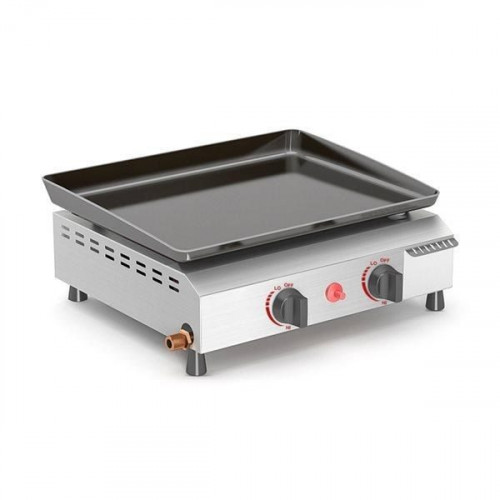 Vitrokitchen PG220IB - Plancha acero esmaltado para gas butano 2 fuegos