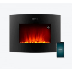 Cecotec 05813 - Chimenea Eléctrica ReadyWarm 2250 Curved Flames Connected 2000W WiFi Temporizador