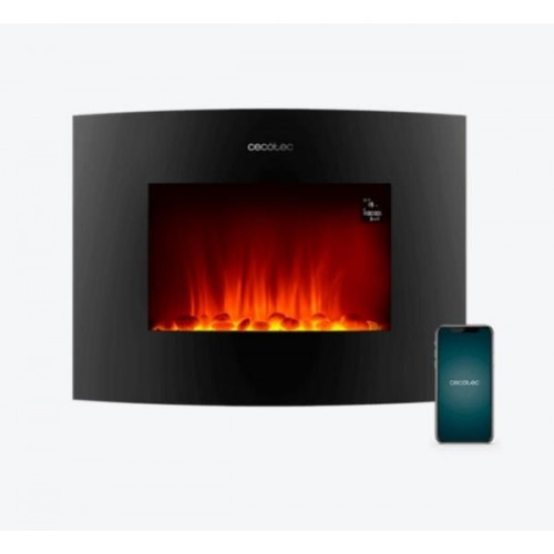 Cecotec 05813 - Chimenea Eléctrica ReadyWarm 2250 Curved Flames Connected 2000W WiFi Temporizador