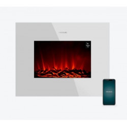 Cecotec 05828 - Chimenea Eléctrica ReadyWarm 2690 Flames Connected 2000W WiFi Blanca