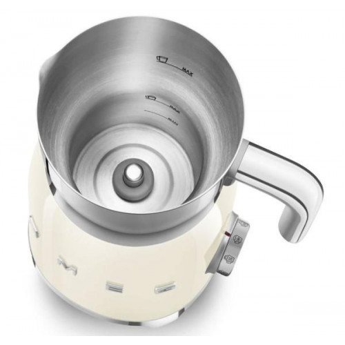 Smeg MFF11CREU - Espumador de Leche Estética Años 50 Jarra Extraíble Crema