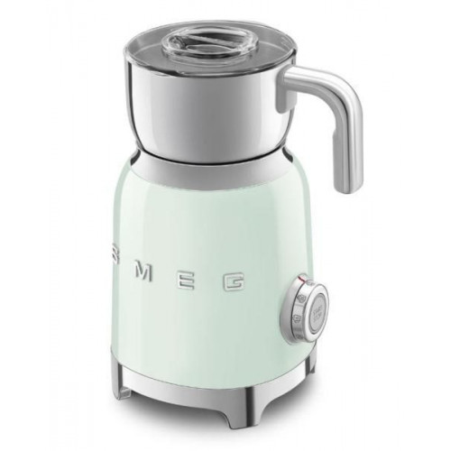 Smeg MFF11PGEU - Smeg MFF11RDEU - Espumador de Leche Estética Años 50 Jarra Extraíble Verde Agua