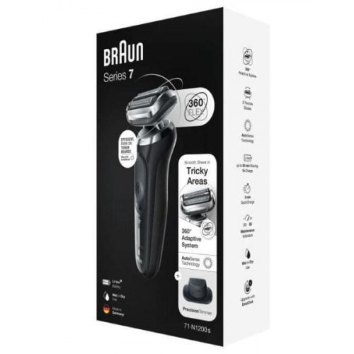 Braun 71-N1200s - Afeitadora Seco&Húmedo Series 7 con Funda de viaje