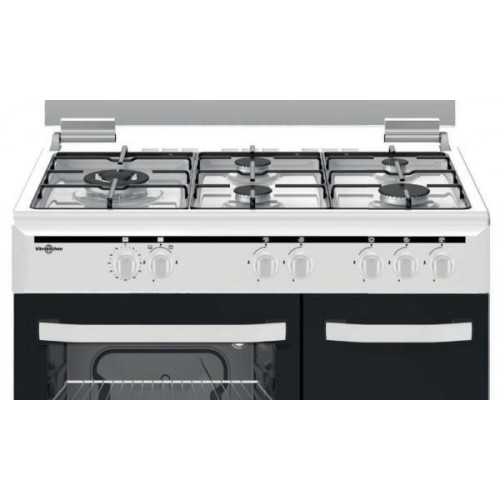 Vitrokitchen CB961PBB - Cocina blanca 90x60cm con porta bombonas